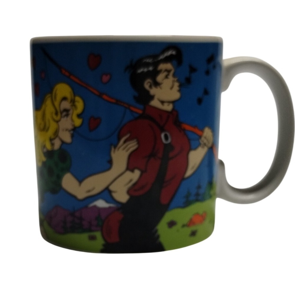 The Good Company Coffee Mug There Aint No Hiding from Love Cartoon 1990 Pop Art